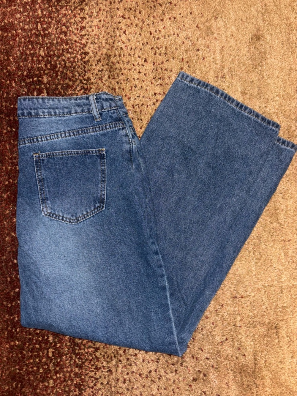 SHEIN Blue Wide Leg High-Rise Jeans